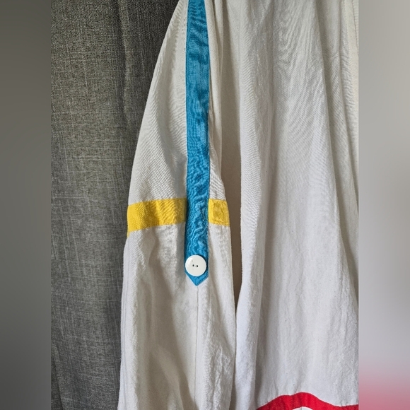 Vtg 80s Komitor White Dolman Slv Drop Waist Cardigan Top Plus Size 32W - Picture 3 of 6